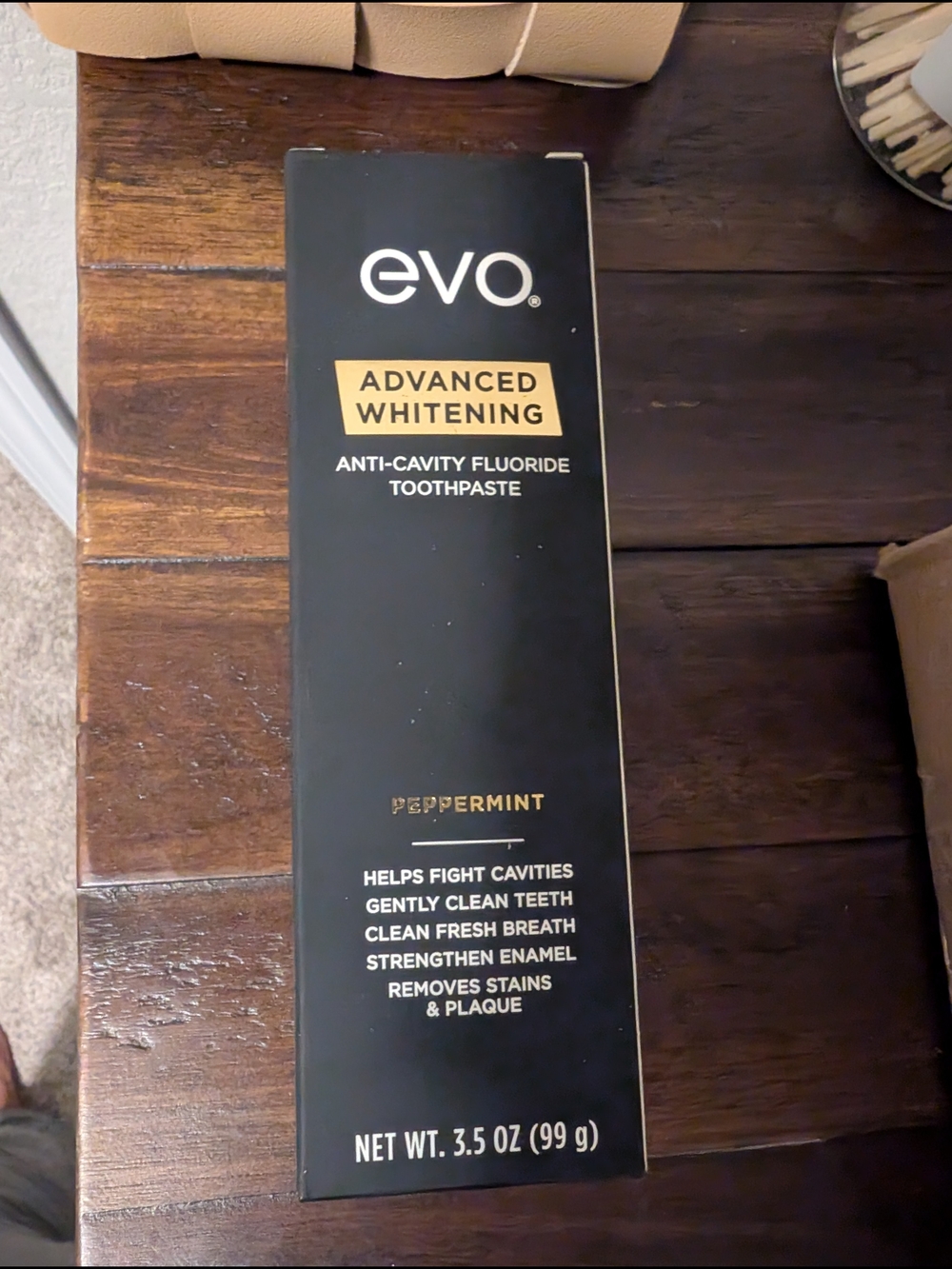 Advanced Whitening Peppermint Toothpaste - Black & Gold Packaging